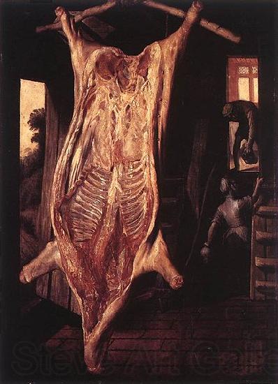 Joachim Beuckelaer Slaughtered Pig Spain oil painting art